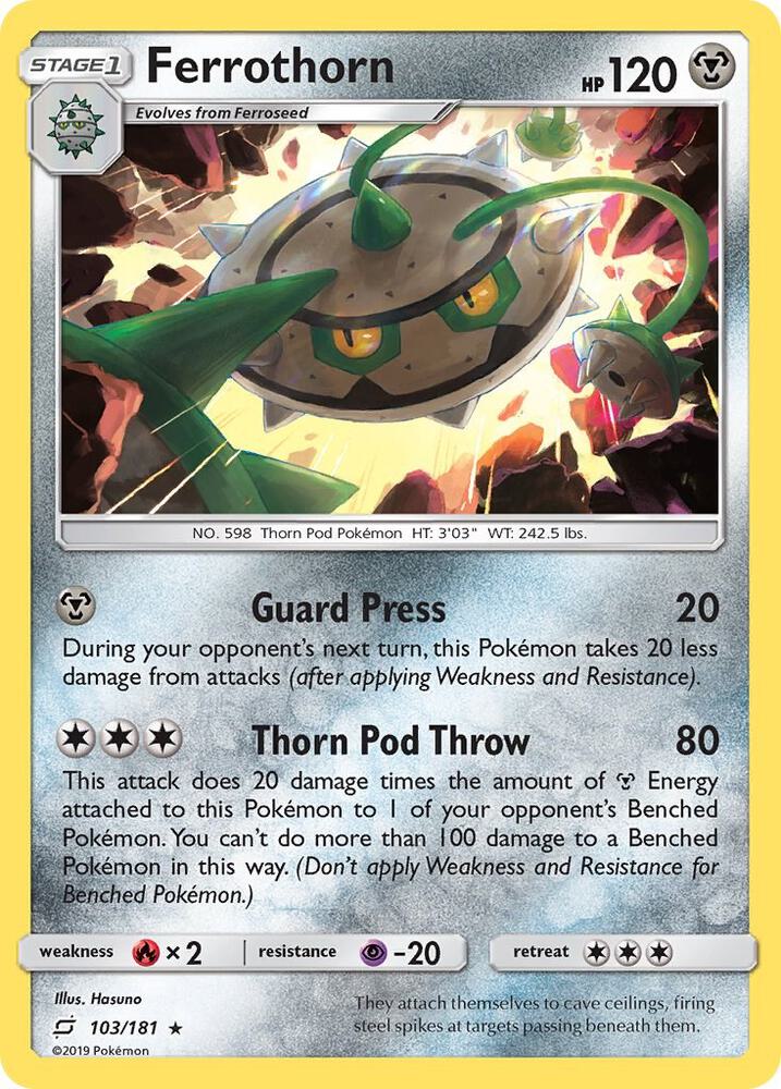 Ferrothorn 103/181 card from SM - Team Up