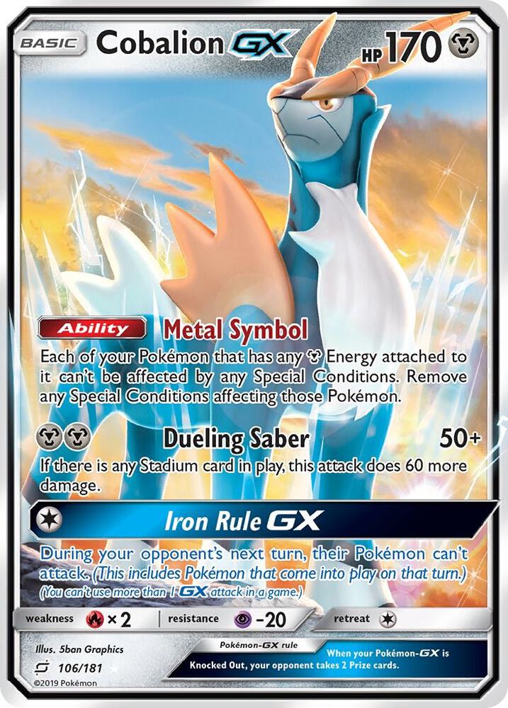 Cobalion GX 106/181 card from SM - Team Up