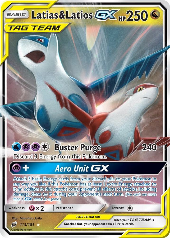 Latias & Latios GX 113/181 card from SM - Team Up