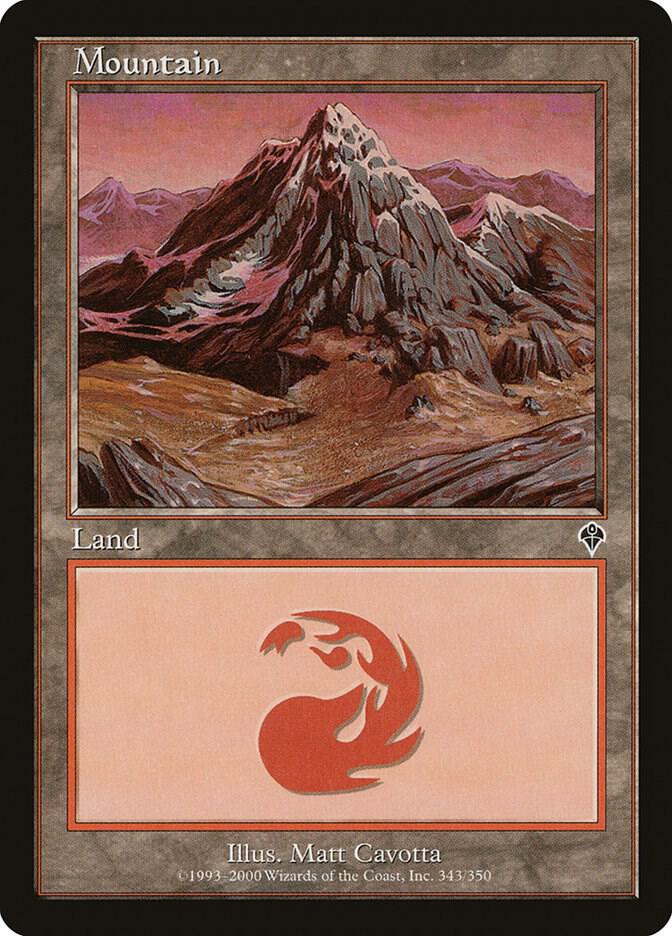 Mountain 343 card from Invasion