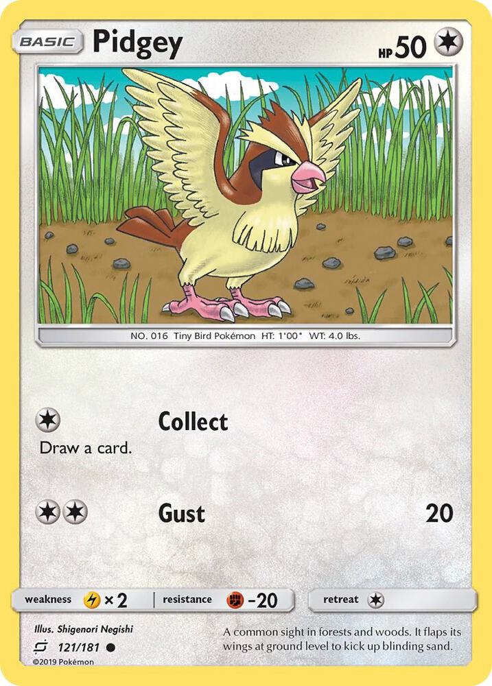 Pidgey (121) 121/181 card from SM - Team Up