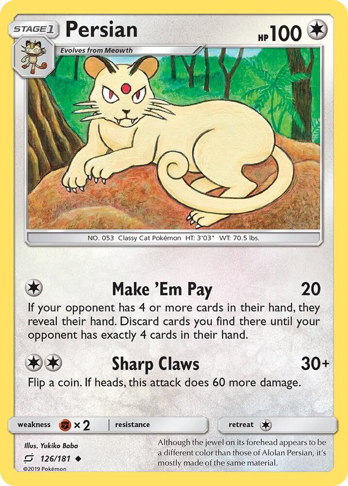 Persian 126/181 card from SM - Team Up