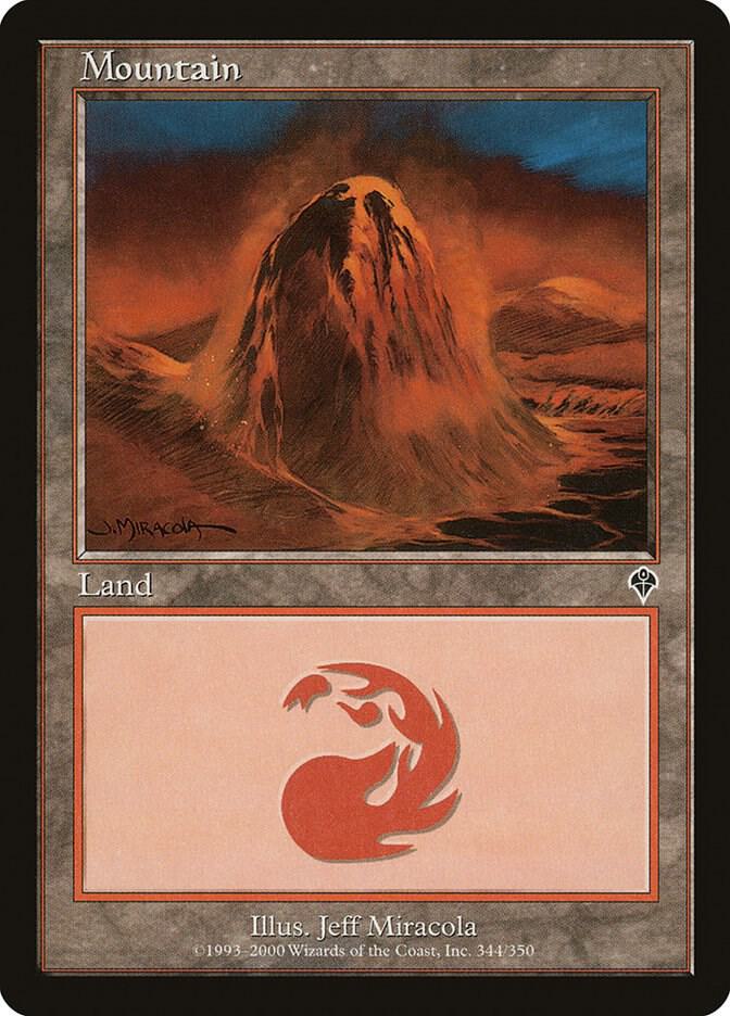 Mountain 344 card from Invasion