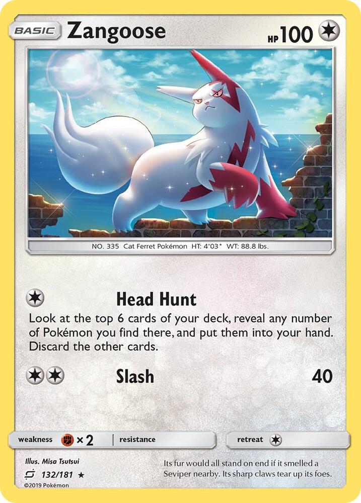 Zangoose 132/181 card from SM - Team Up