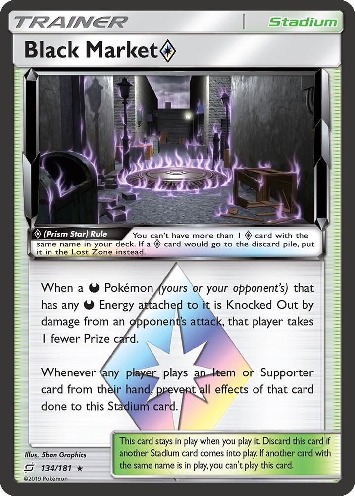 Black Market Prism Star 134/181 card from SM - Team Up