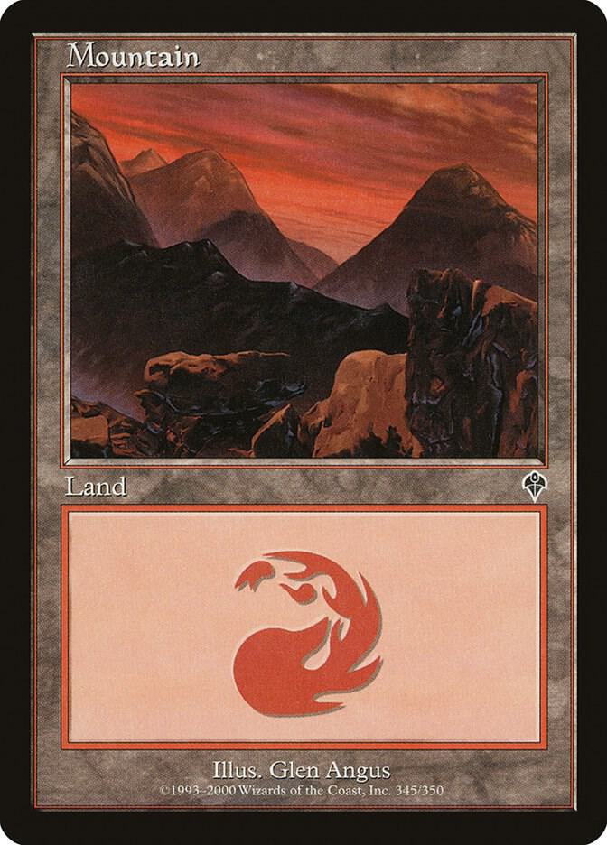 Mountain 345 card from Invasion