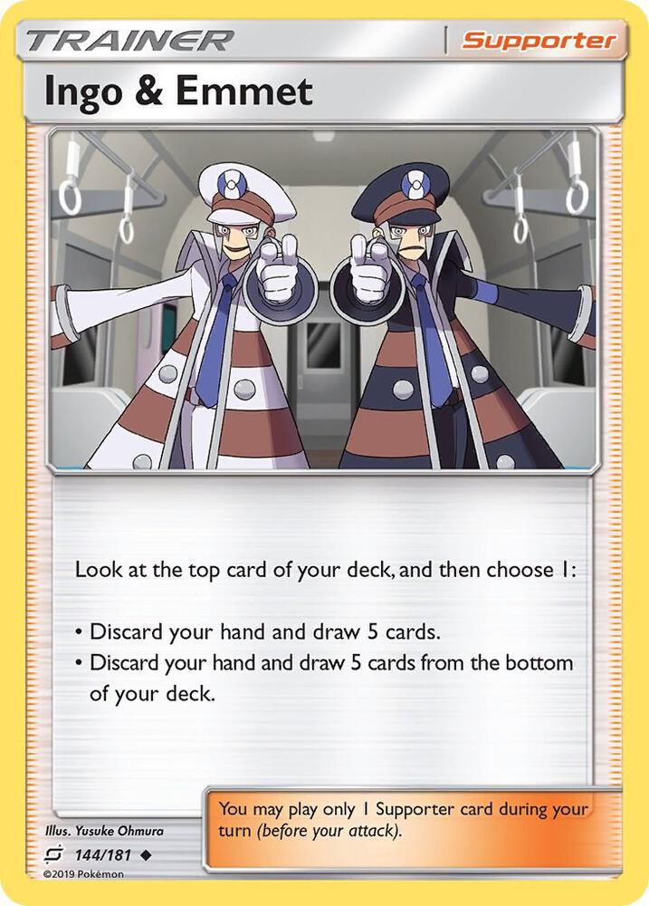 Ingo & Emmet 144/181 card from SM - Team Up