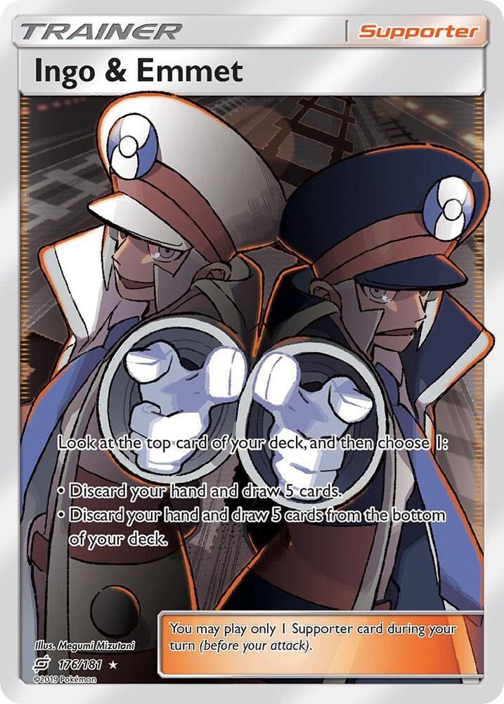 Ingo & Emmet (Full Art) 176/181 card from SM - Team Up