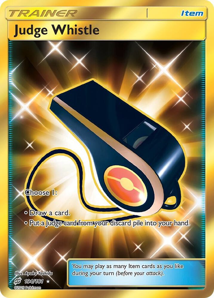 Judge Whistle (Secret) 194/181 card from SM - Team Up