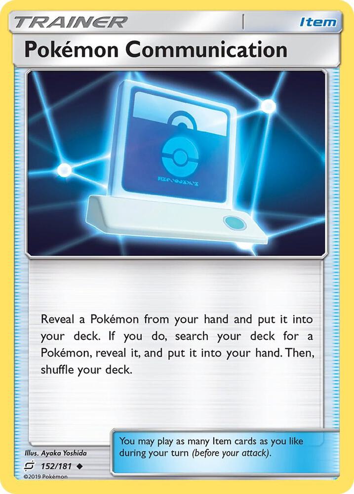 Pokemon Communication 152/181 card from SM - Team Up