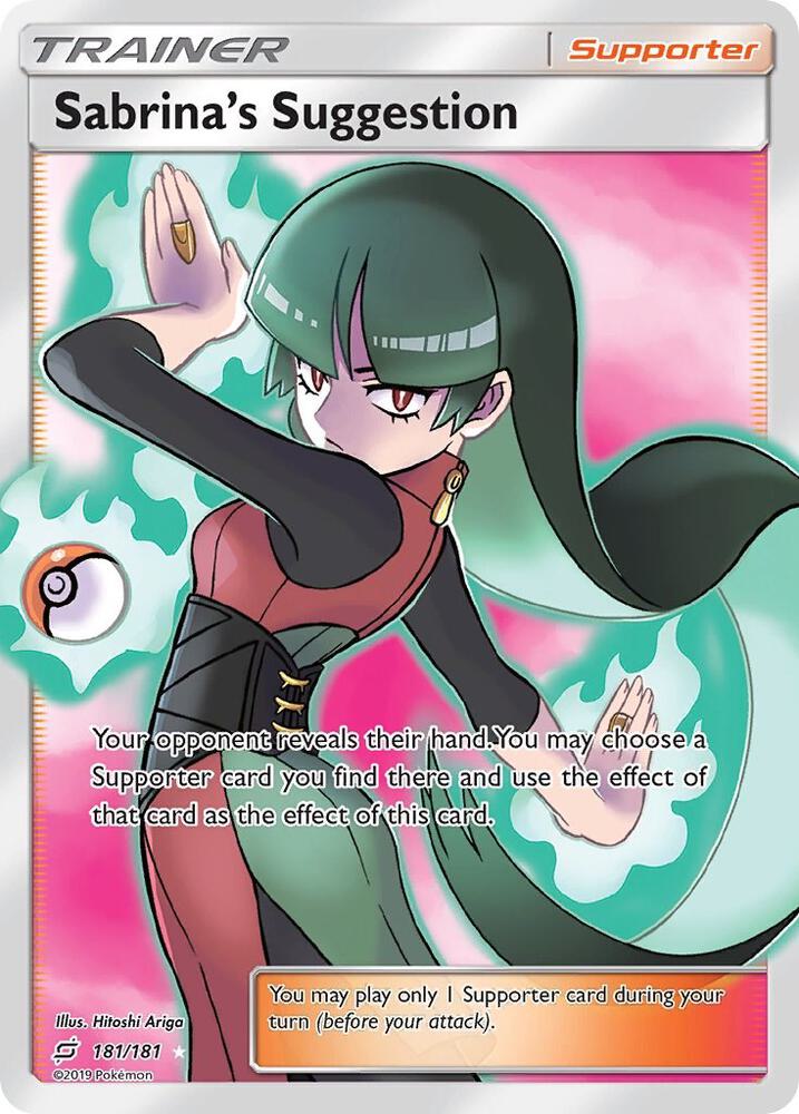 Sabrina's Suggestion (Full Art) 181/181 card from SM - Team Up