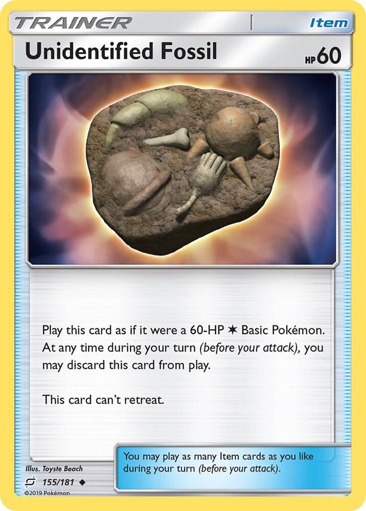 Unidentified Fossil 155/181 card from SM - Team Up