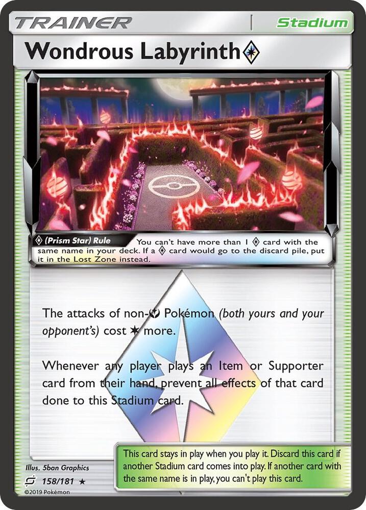 Wondrous Labyrinth Prism Star 158/181 card from SM - Team Up