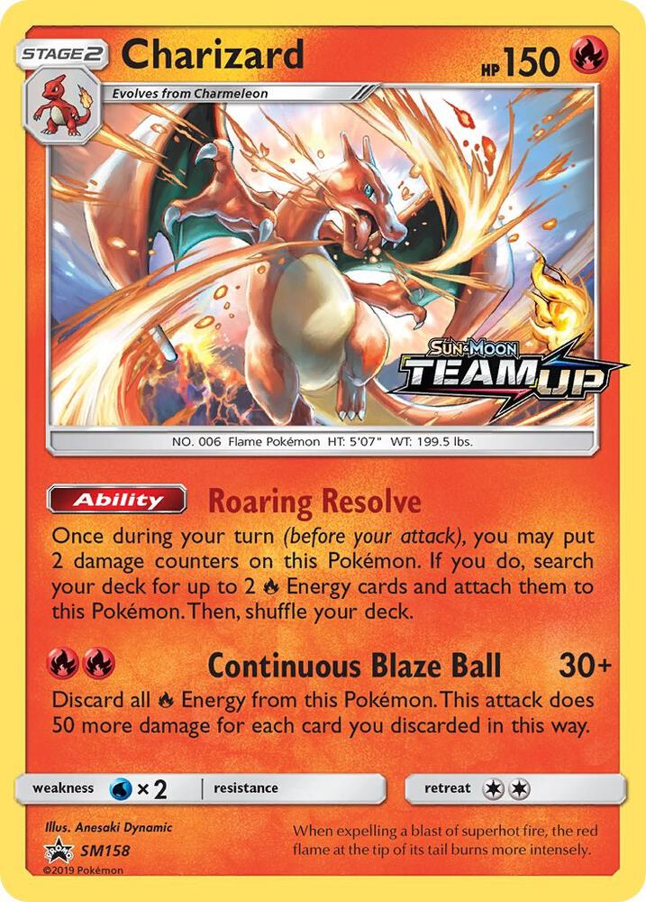 Charizard SM158 card from SM Promos