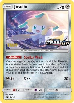 Jirachi [Staff] SM161 card from SM Promos
