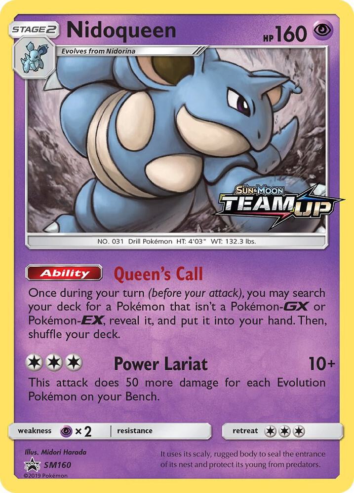 Nidoqueen (Prerelease) SM160 card from SM Promos