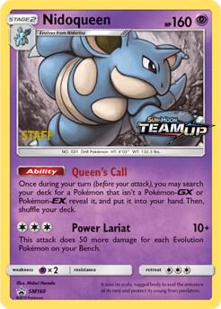 Nidoqueen (Prerelease) [Staff] SM160 card from SM Promos