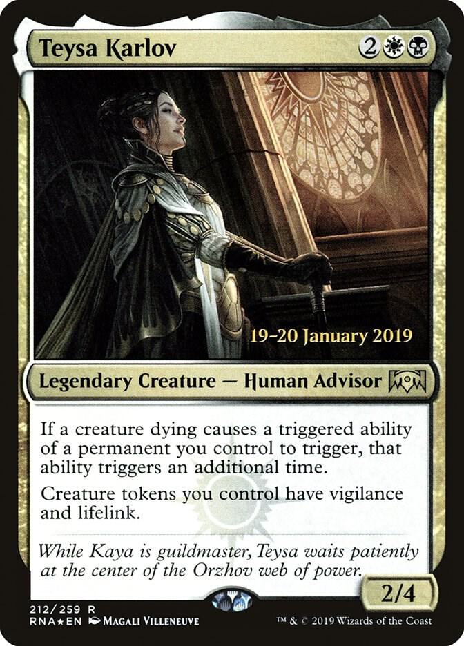 Teysa Karlov 212 card from Prerelease Cards