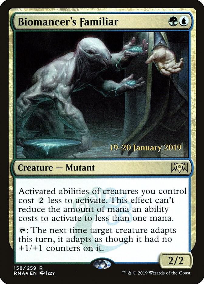 Biomancer's Familiar 158 card from Prerelease Cards