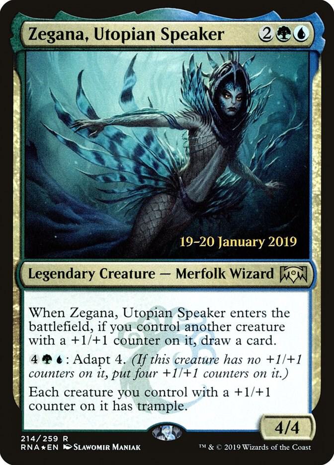 Zegana, Utopian Speaker 214 card from Prerelease Cards