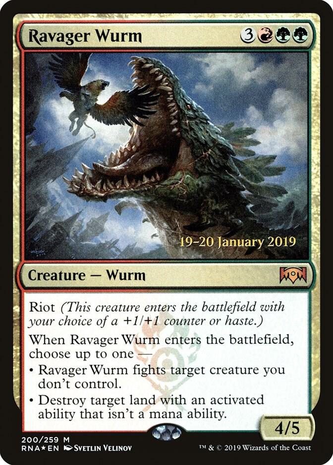 Ravager Wurm 200 card from Prerelease Cards