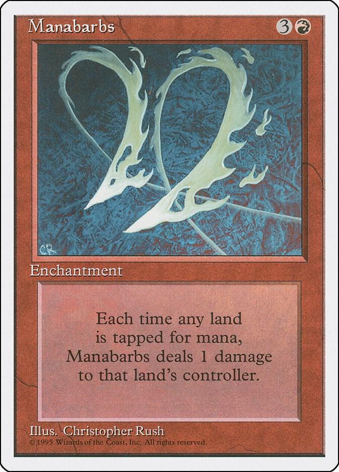 Manabarbs card from Fourth Edition