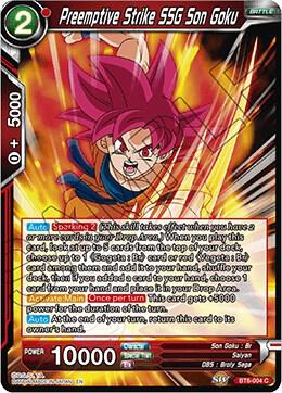 Preemptive Strike SSG Son Goku BT6-004 card from Destroyer Kings