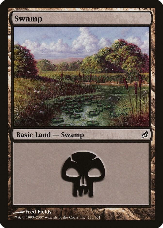 Swamp 290 card from Lorwyn