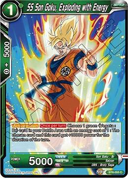 SS Son Goku, Exploding with Energy BT6-055 card from Destroyer Kings