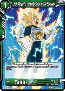 SS Vegeta, Exploding with Energy BT6-056 card from Destroyer Kings
