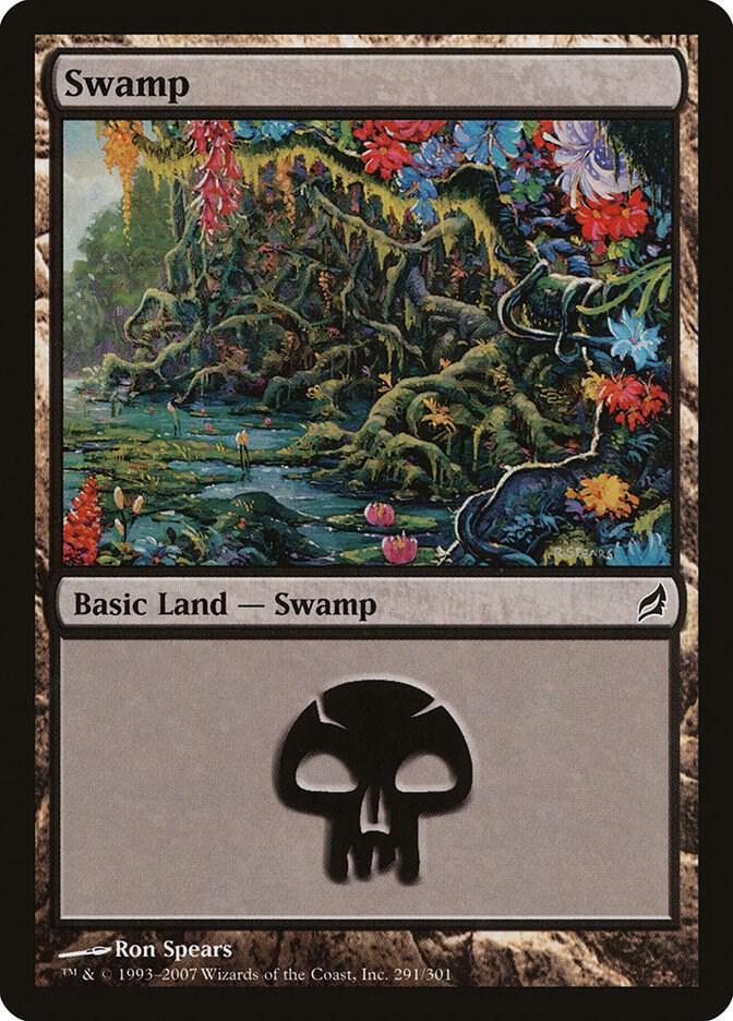 Swamp 291 card from Lorwyn