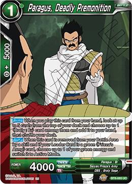 Paragus, Deadly Premonition BT6-065 card from Destroyer Kings