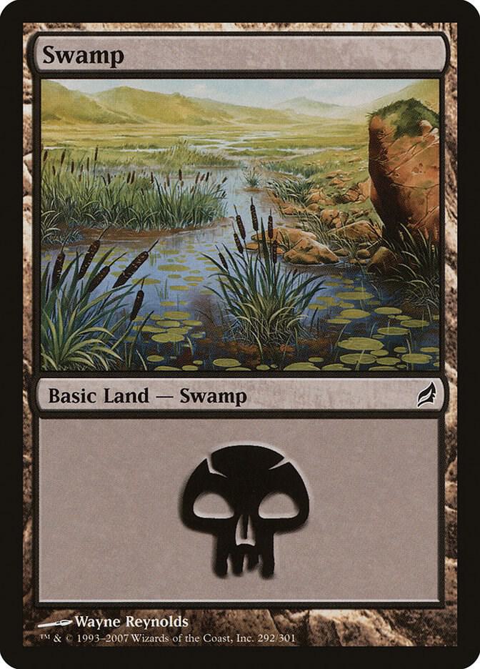 Swamp 292 card from Lorwyn