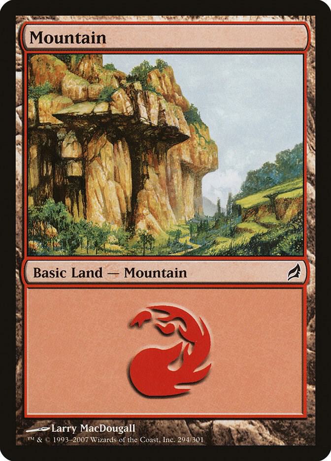 Mountain 294 card from Lorwyn