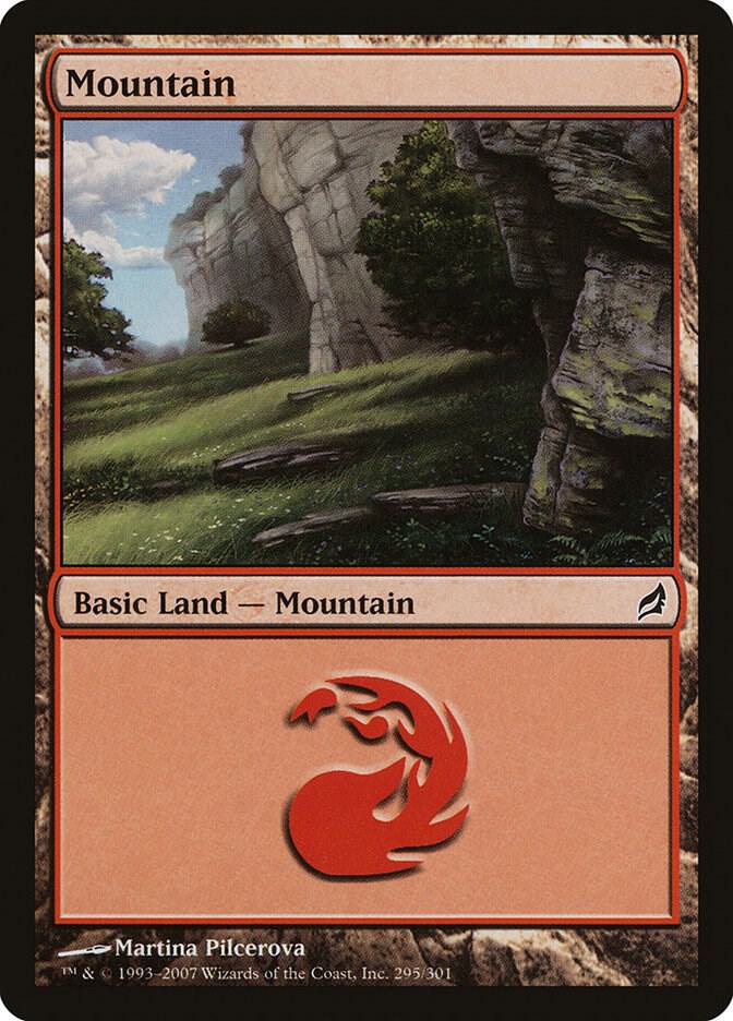 Mountain 295 card from Lorwyn