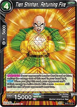 Tien Shinhan, Returning Fire BT6-111 card from Destroyer Kings