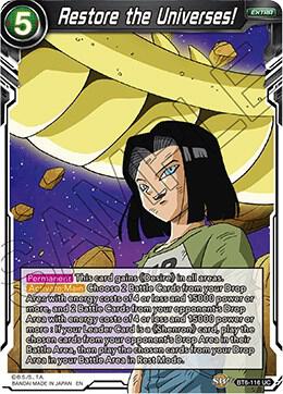 Restore the Universes! BT6-116 card from Destroyer Kings