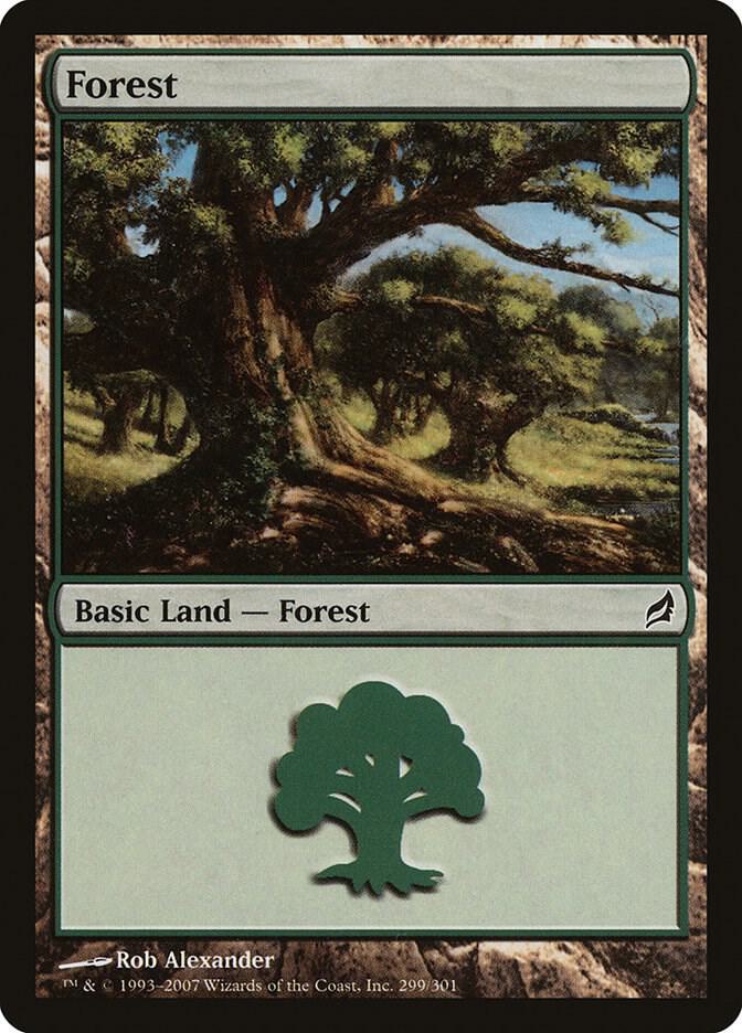 Forest 299 card from Lorwyn