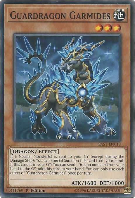 Guardragon Garmides SAST-EN013 card from Savage Strike