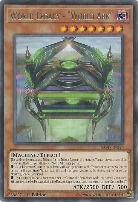 World Legacy - "World Ark" SAST-EN016 card from Savage Strike