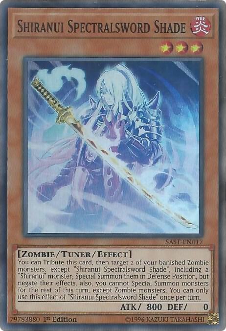 Shiranui Spectralsword Shade SAST-EN017 card from Savage Strike