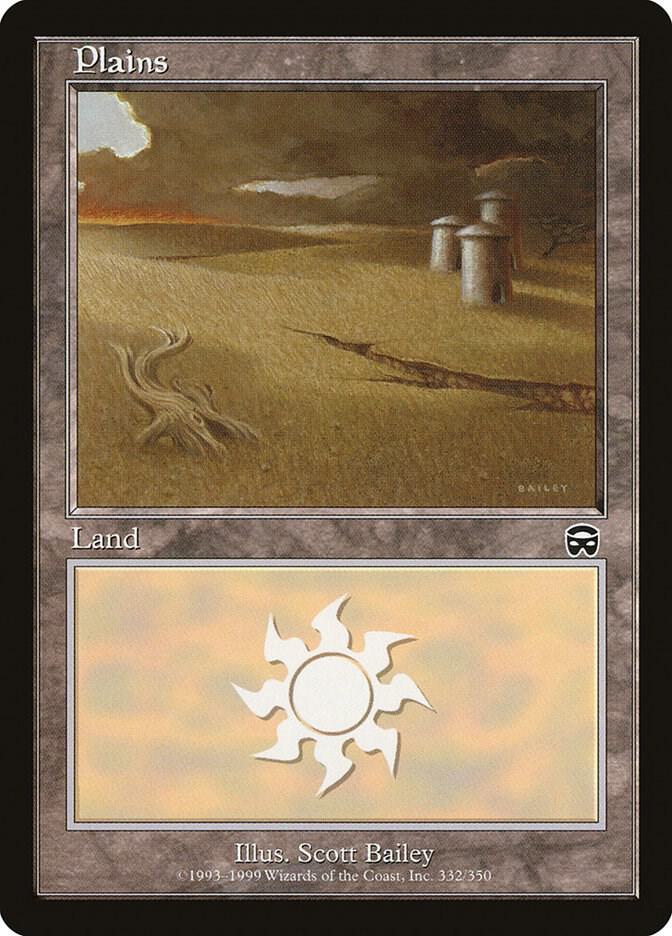Plains 332 card from Mercadian Masques