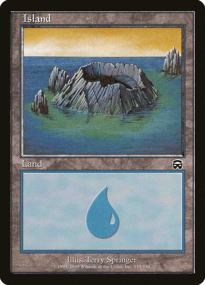 Island 335 card from Mercadian Masques