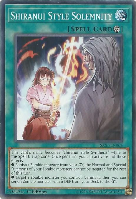 Shiranui Style Solemnity SAST-EN064 card from Savage Strike