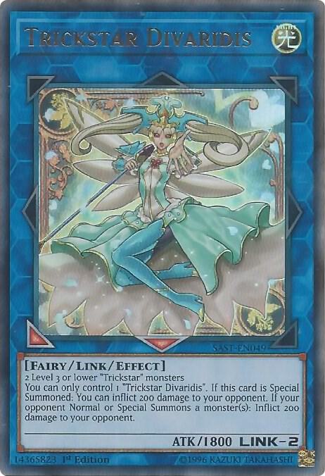 Trickstar Divaridis SAST-EN049 card from Savage Strike