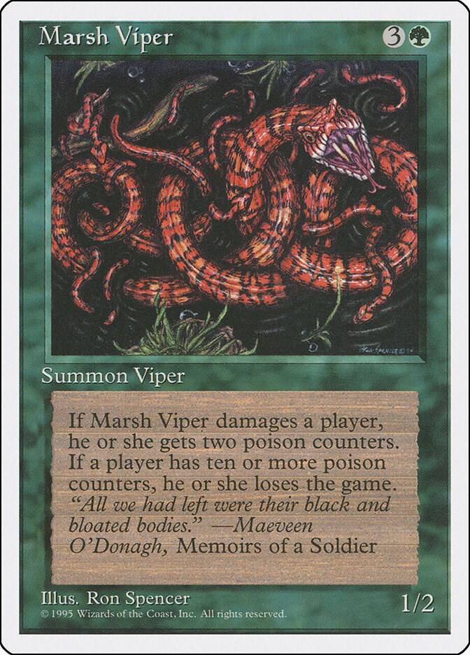 Marsh Viper card from Fourth Edition