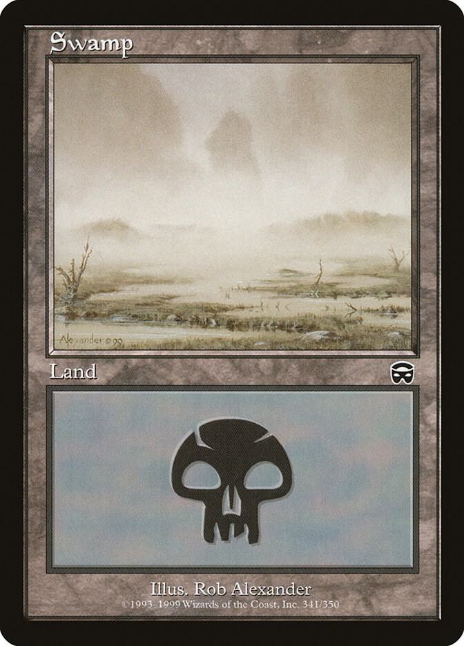 Swamp 341 card from Mercadian Masques
