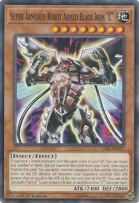Super Armored Robot Armed Black Iron "C" SAST-EN097 card from Savage Strike
