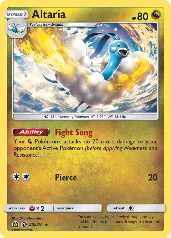 Altaria - 40a/70 040a/070 card from Alternate Art Promos