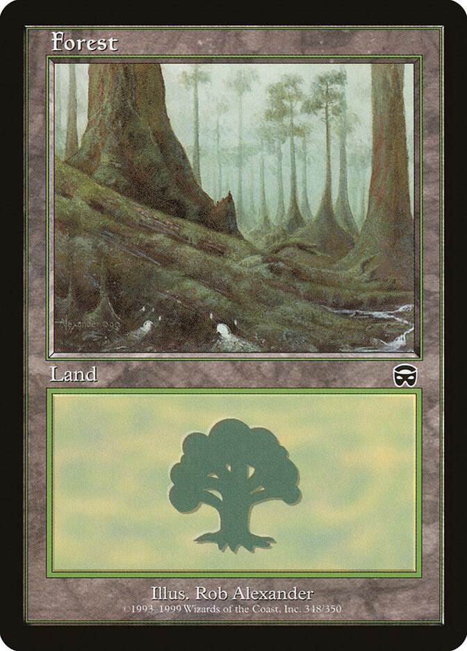 Forest 348 card from Mercadian Masques